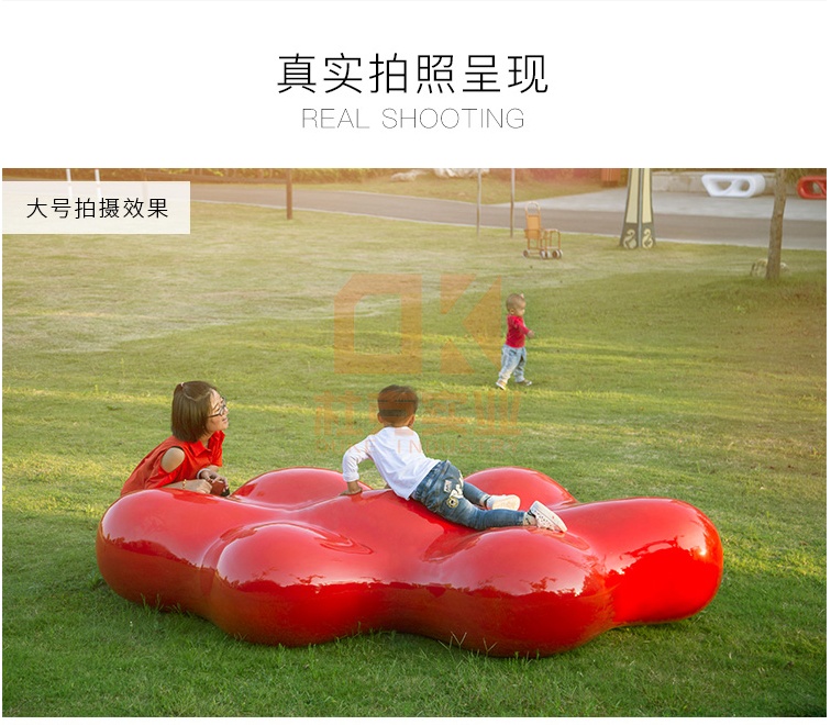 玻璃鋼云朵座椅戶外造型景觀異形坐凳