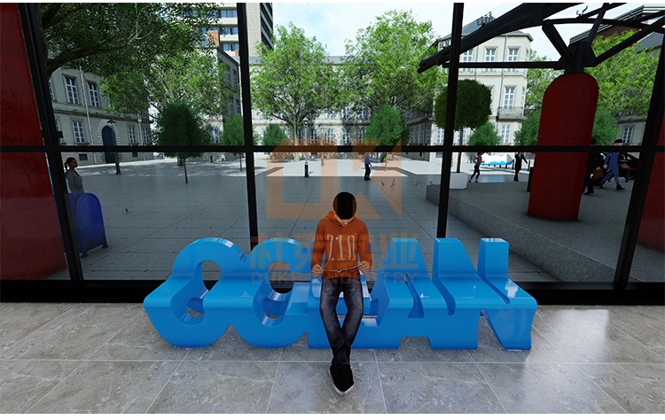 玻璃鋼海洋字母坐凳