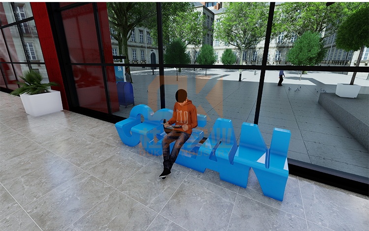 玻璃鋼海洋字母坐凳