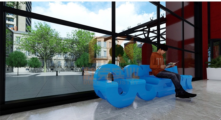 玻璃鋼海洋字母坐凳