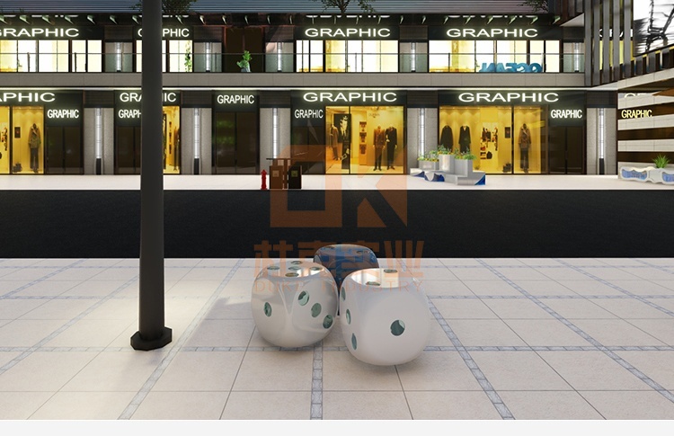 玻璃鋼骰子坐凳