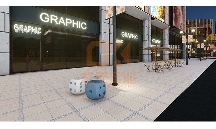 玻璃鋼骰子坐凳