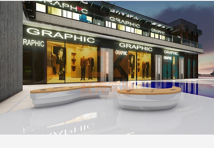 玻璃鋼+木藝魚坐凳