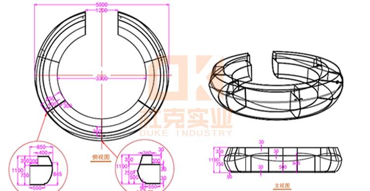 玻璃鋼圓形啤酒前臺(tái)