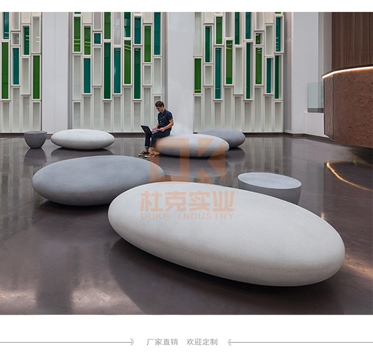 玻璃鋼戶(hù)外創(chuàng)意鵝卵石坐凳