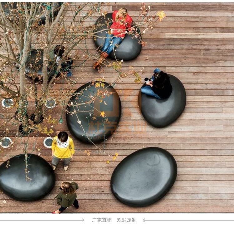 玻璃鋼戶(hù)外創(chuàng)意鵝卵石坐凳