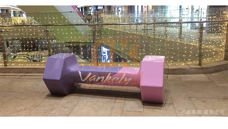 戶外玻璃鋼創(chuàng)意杠鈴坐凳