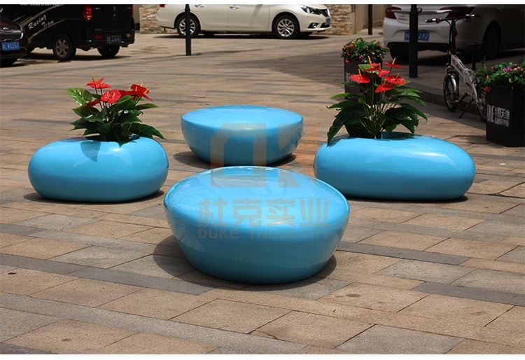 玻璃鋼創(chuàng)意水滴花盆坐凳