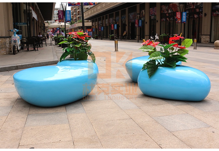 玻璃鋼創(chuàng)意水滴花盆坐凳