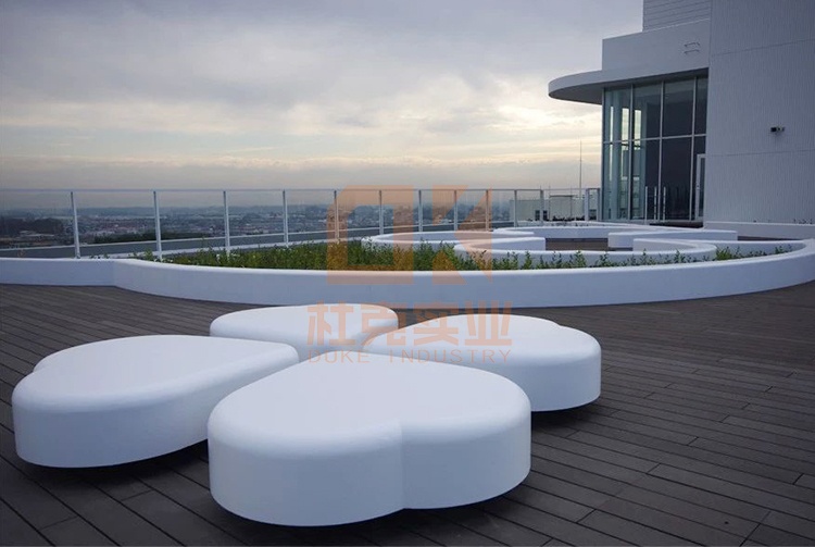 戶外玻璃鋼四葉草坐凳