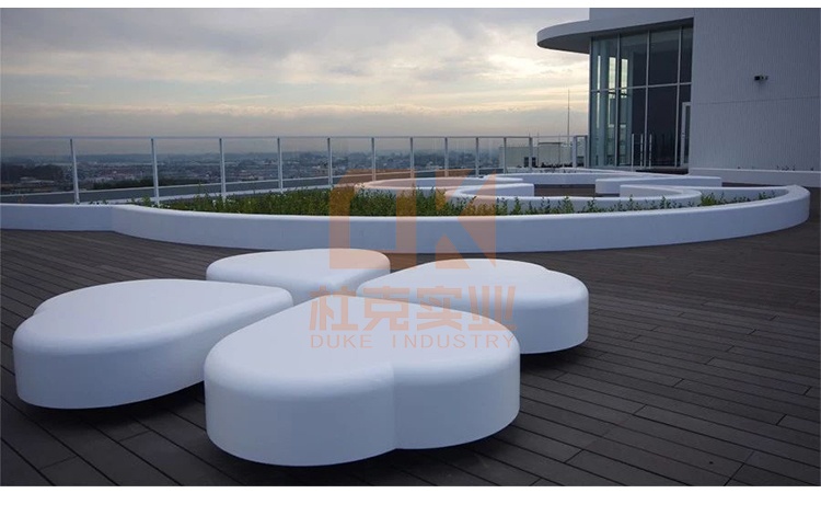 戶外玻璃鋼四葉草坐凳