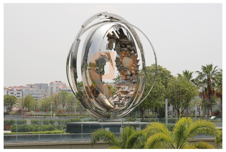 不銹鋼地標(biāo)雕塑