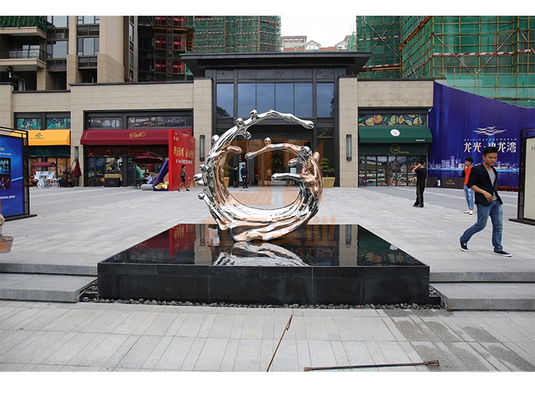 不銹鋼浪花雕塑