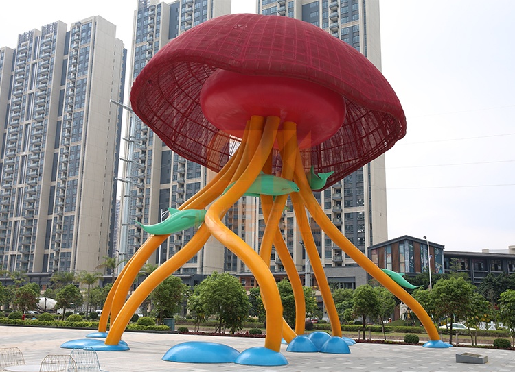 不銹鋼水母雕塑