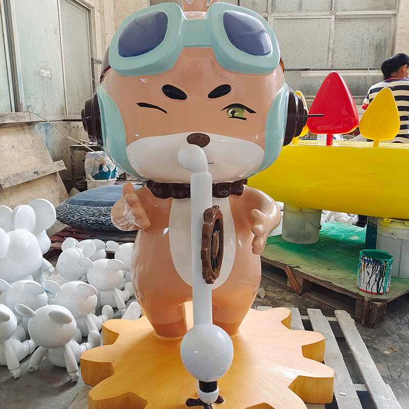 玻璃鋼卡通雕塑原創(chuàng)IP形象藝術(shù)造型擺件