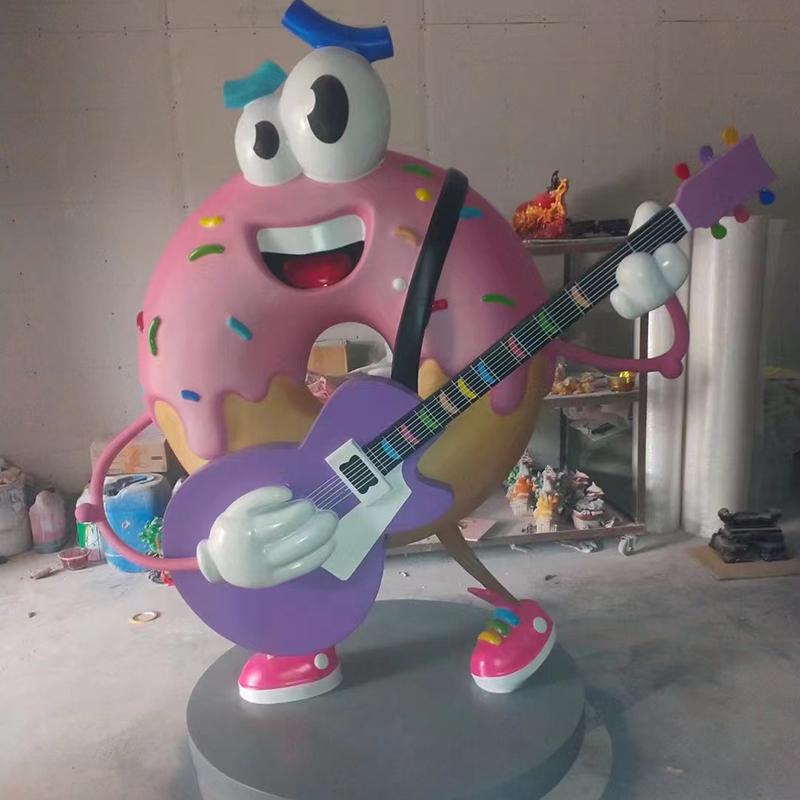 玻璃鋼音樂(lè)造型雕塑創(chuàng)意甜甜圈擺件