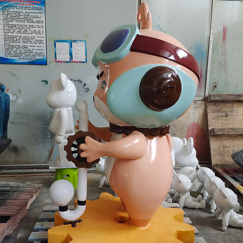 玻璃鋼卡通雕塑原創(chuàng)IP形象藝術(shù)造型擺件