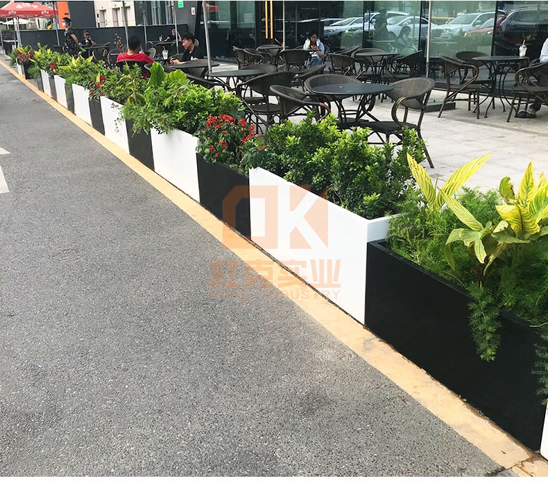 玻璃鋼黑白組合花箱