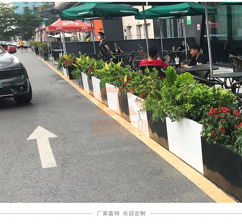 玻璃鋼黑白組合花箱