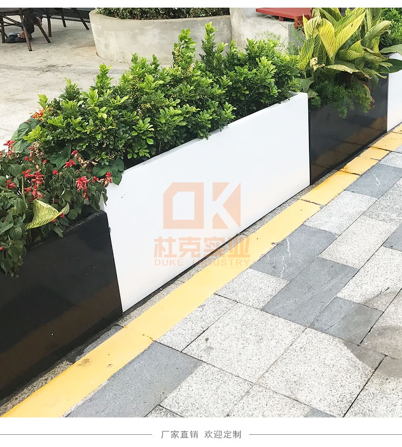 玻璃鋼黑白組合花箱