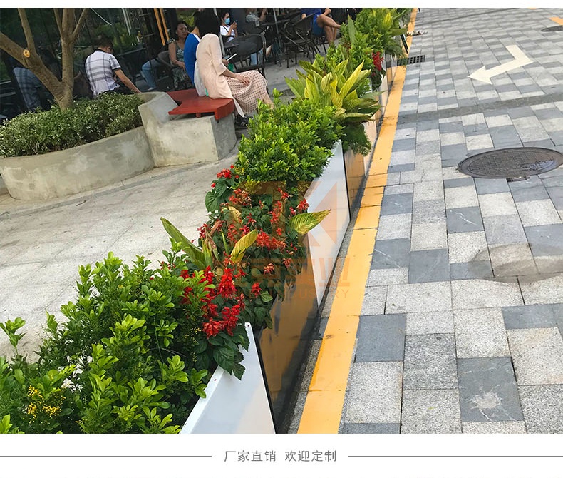 玻璃鋼黑白組合花箱