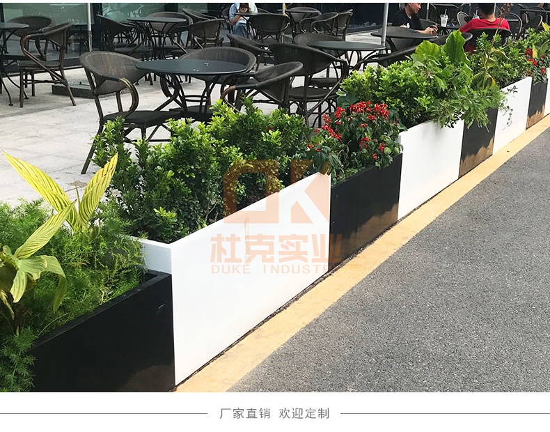 玻璃鋼黑白組合花箱