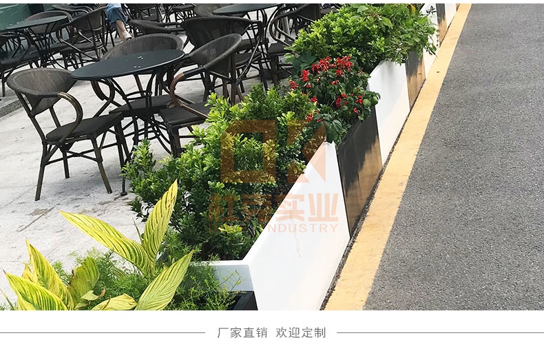 玻璃鋼黑白組合花箱