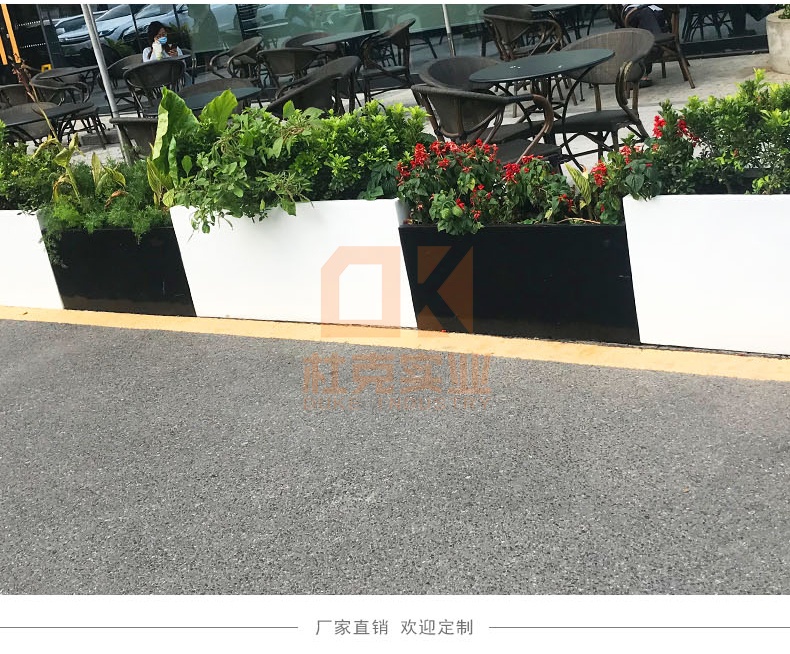 玻璃鋼黑白組合花箱