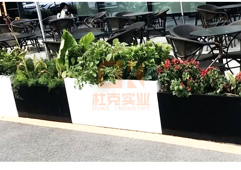 玻璃鋼黑白組合花箱