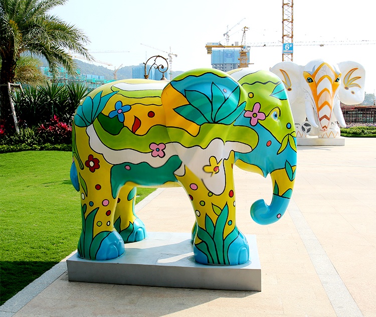 玻璃鋼大象雕塑