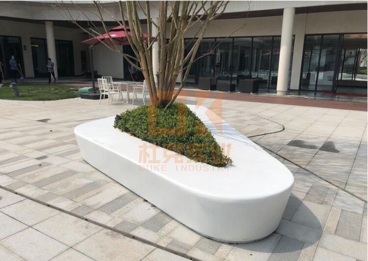 三角形玻璃鋼樹池坐凳異形戶外種植池花壇座椅