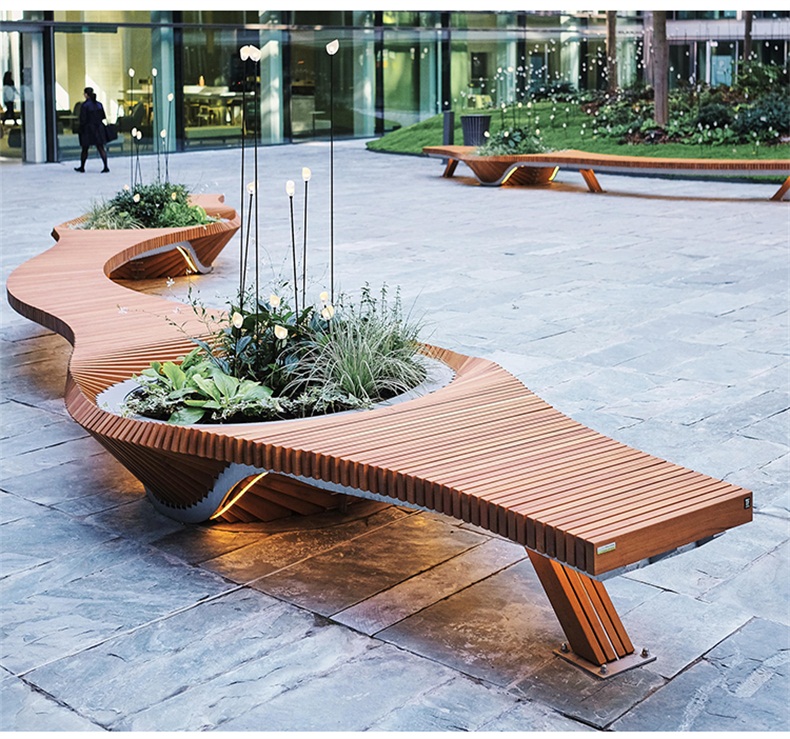 切片木藝景觀坐凳 切片木藝景觀坐凳