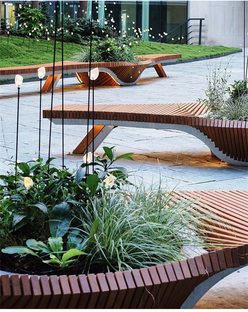 切片木藝景觀坐凳 切片木藝景觀坐凳