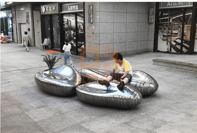 不銹鋼鵝卵石座椅