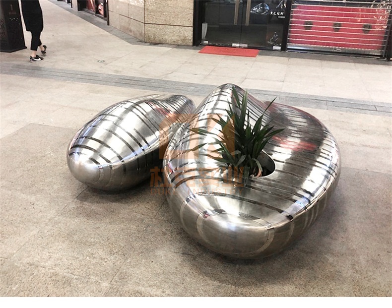 不銹鋼鵝卵石座椅