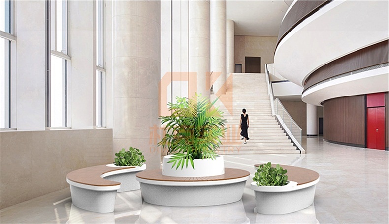 玻璃鋼坐凳樹池組合防腐木圓形圍樹坐凳