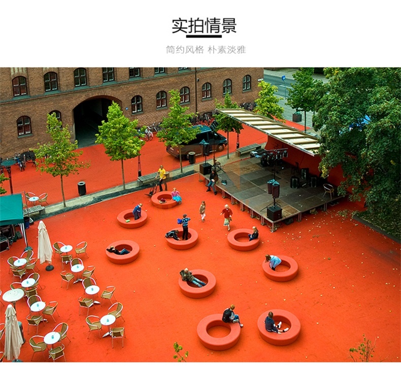 玻璃鋼圓形座椅定制戶(hù)外景觀環(huán)形坐凳