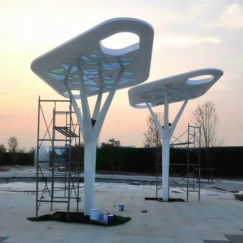 不銹鋼葉子造型廊架景觀藝術(shù)異形雕塑 不銹鋼葉子造型廊架景觀藝術(shù)異形雕塑