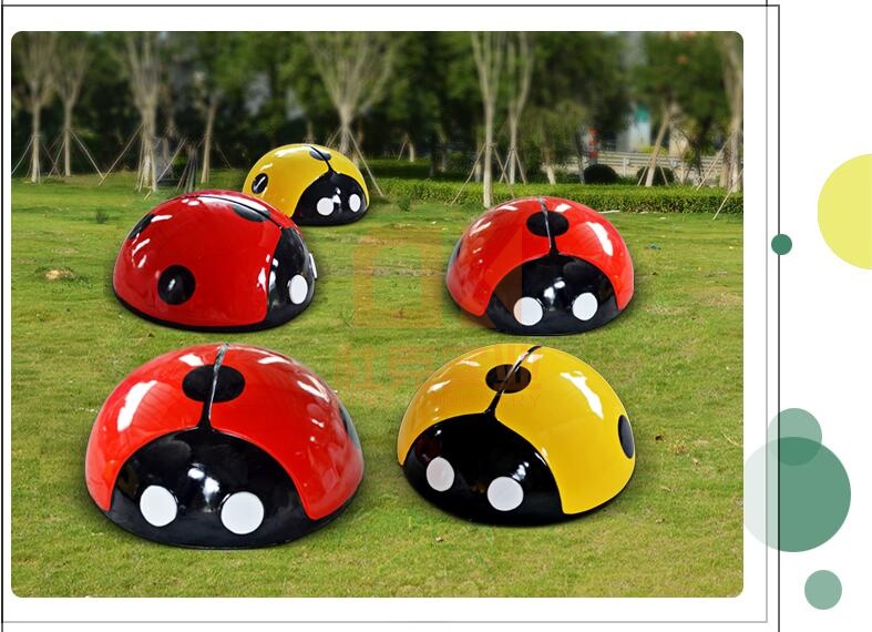 玻璃鋼七星瓢蟲(chóng)雕塑不銹鋼動(dòng)物昆蟲(chóng)擺件