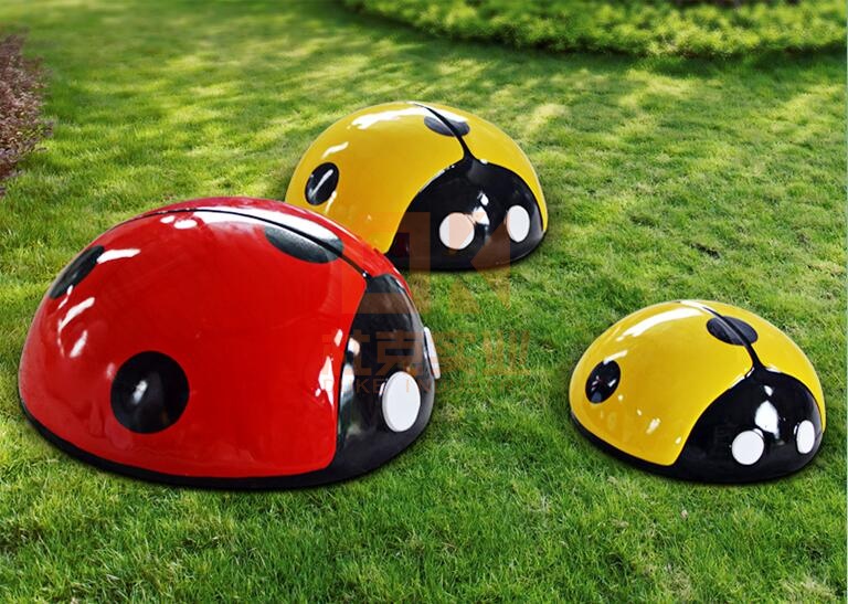 玻璃鋼七星瓢蟲(chóng)雕塑不銹鋼動(dòng)物昆蟲(chóng)擺件