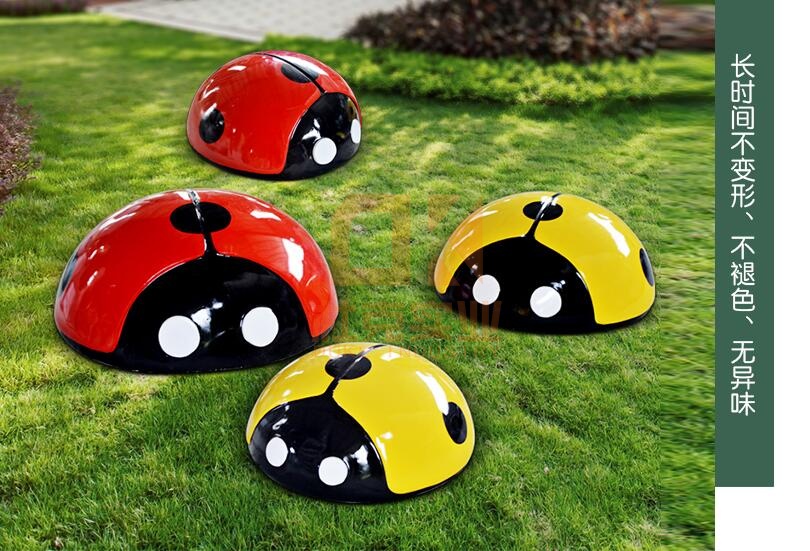 玻璃鋼七星瓢蟲(chóng)雕塑不銹鋼動(dòng)物昆蟲(chóng)擺件