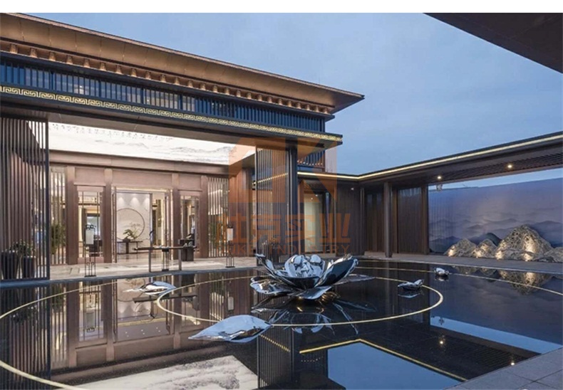 不銹鋼荷花雕塑 不銹鋼荷花雕塑