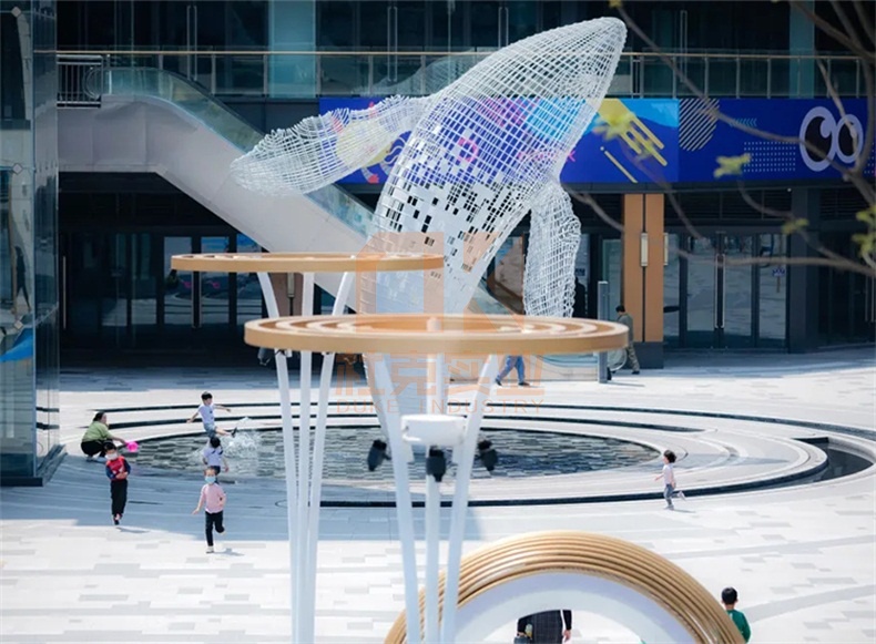 不銹鋼鏤空魚雕塑 不銹鋼鏤空魚雕塑