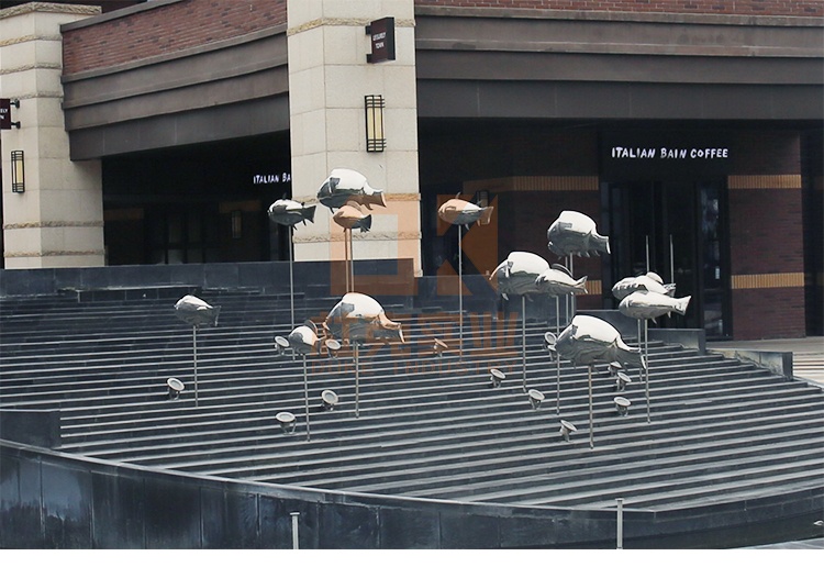 不銹鋼魚群擺件 不銹鋼魚群擺件