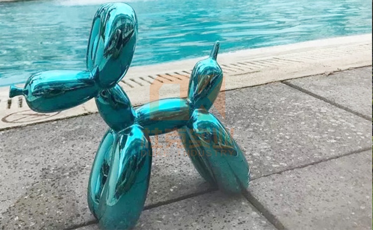 不銹鋼氣球狗雕塑