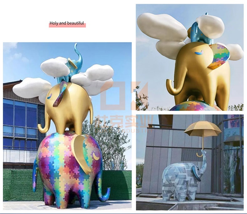 玻璃鋼小象藝術(shù)造型雕塑