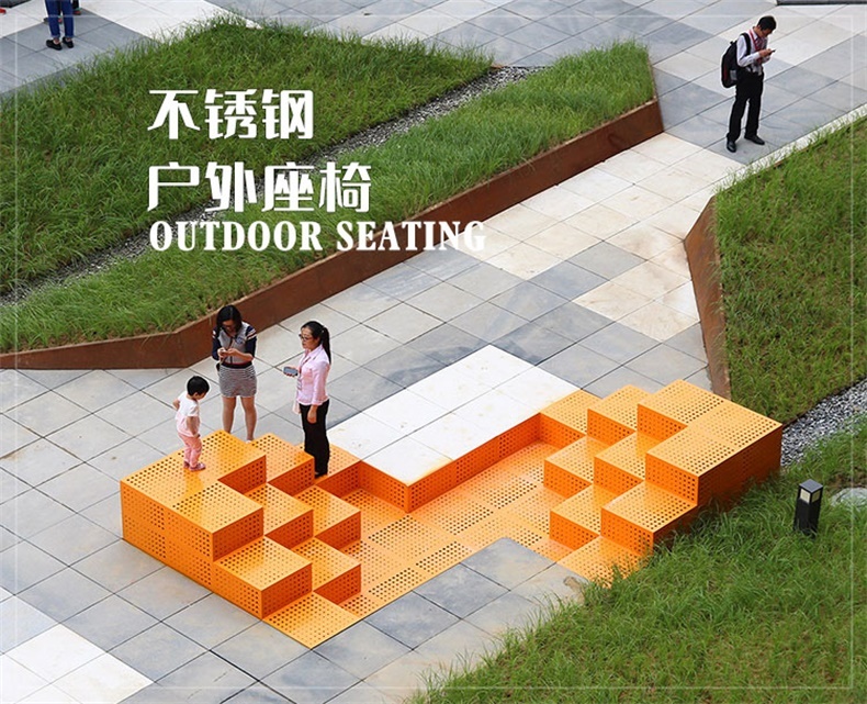方形廣場(chǎng)不銹鋼坐凳 方形廣場(chǎng)不銹鋼坐凳