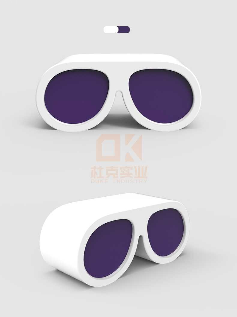 眼鏡造型玻璃鋼坐凳創(chuàng)意商場休閑椅