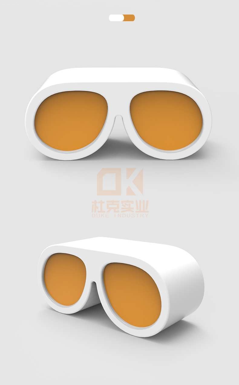 眼鏡造型玻璃鋼坐凳創(chuàng)意商場休閑椅