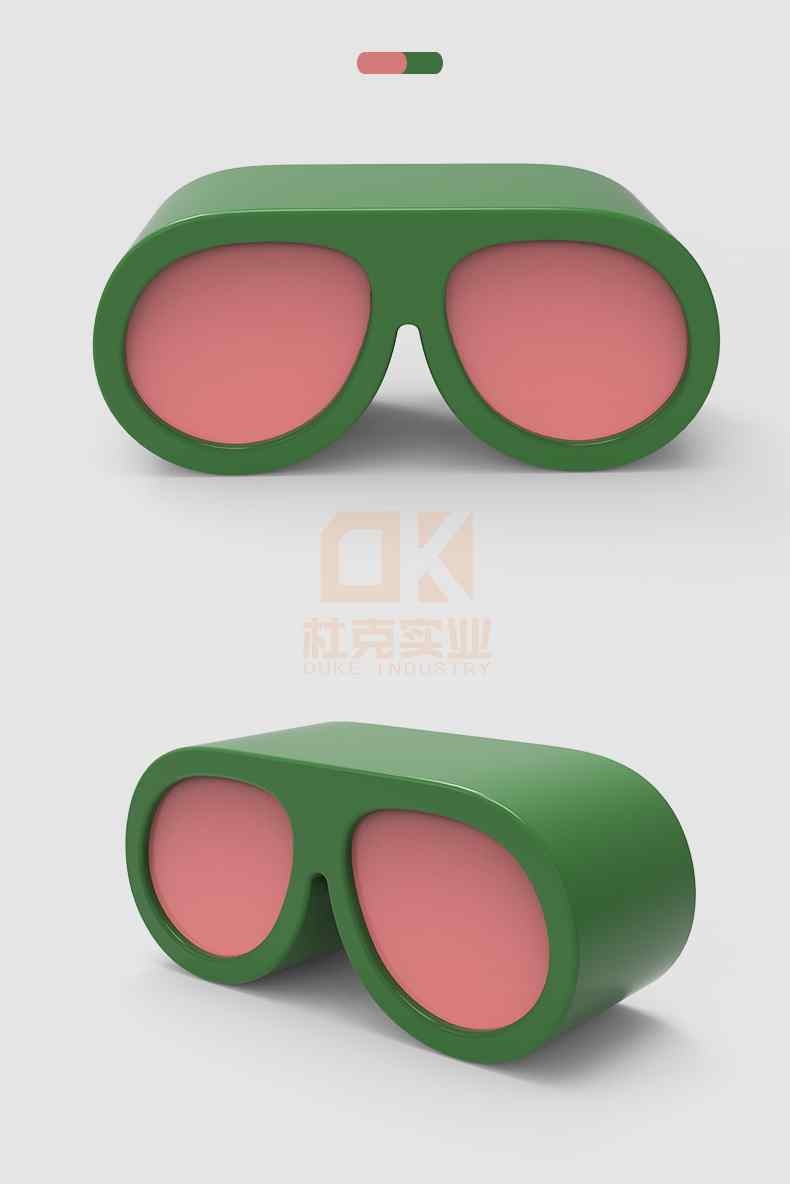 眼鏡造型玻璃鋼坐凳創(chuàng)意商場休閑椅